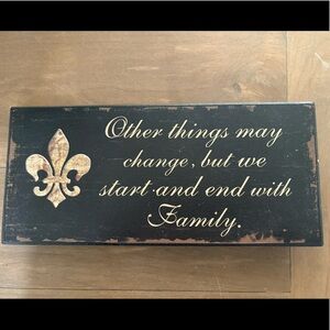 Fleur de lis Family sign